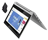 2021 Newest Lenovo Flex 3 2-in-1 Convertible Chromebook, 11.6' HD Touchscreen, MediaTek MT8173C CPU, 4GB RAM, 32GB eMMC, PowerVR Graphics, Dolby Audio, HD Webcam, Chrome OS, Grey + Oydisen Cloth