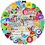 Laptop Stickers for Developer (108PCS)Programming Stickers of Front-end dev ，Back-end Languages Stickers for Software Developers, Engineers, Hackers, Programmers, Geeks, and Coders