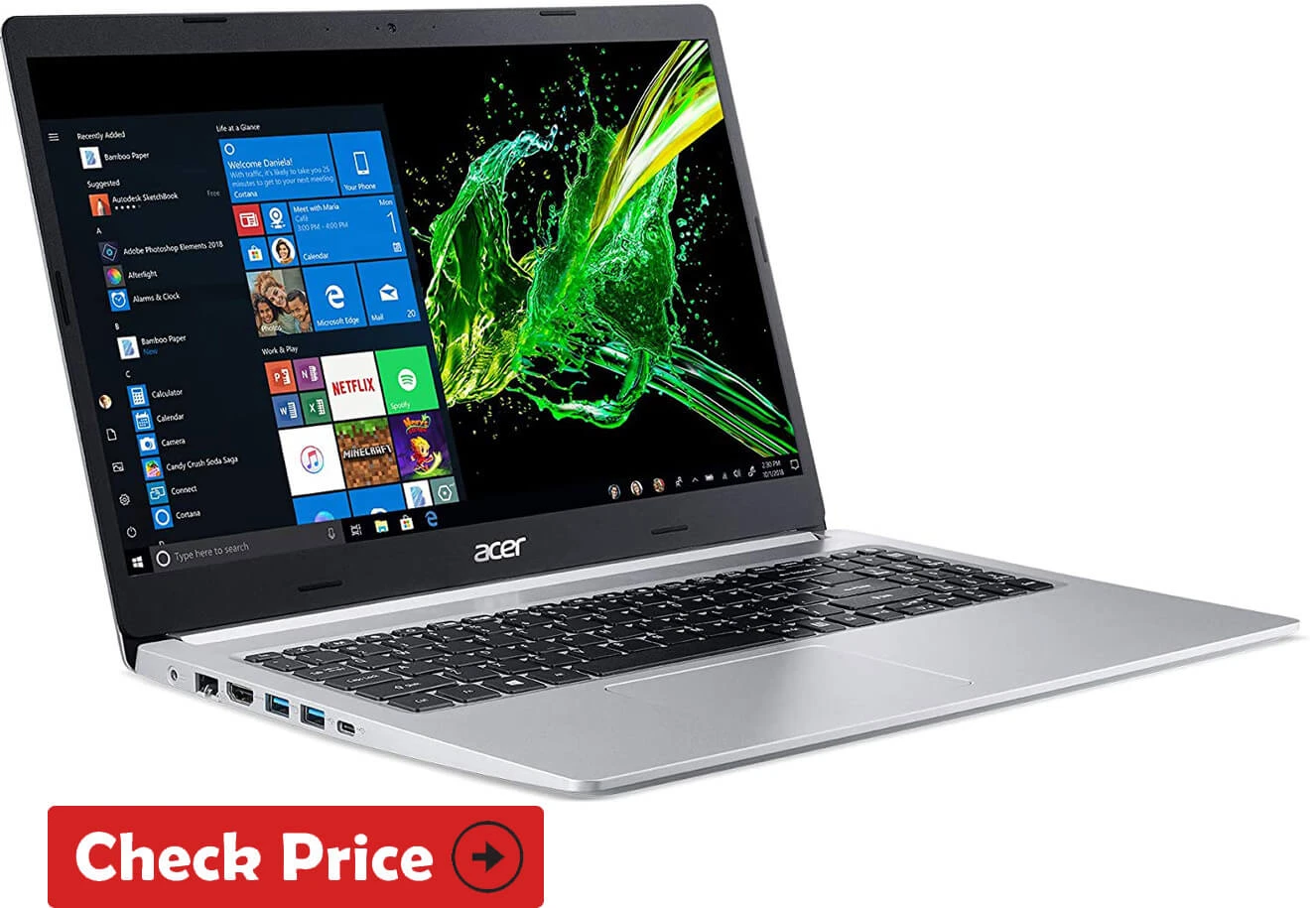 Acer Aspire 5 ssd laptop under 500 dollars
